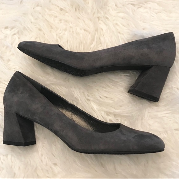 Stuart Weitzman Marymaid suede mid heel pump - Picture 8 of 8